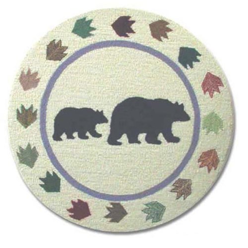 Patch Magic Bears Paw Round Rug, 36-Inch Diameter