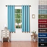 IMAGE OF Seafoam Grommet Top Thermal Insulated Blackout Curtain 63