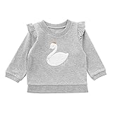 (チャックル) chuckle *スウィートガール*フリル付きスワン長袖トレーナー グレー 95cm P3392-95-00