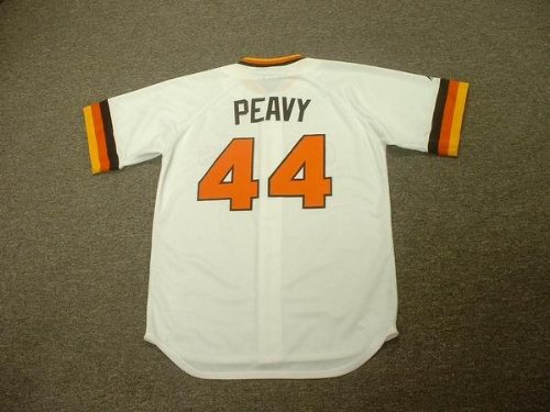 JAKE PEAVY San Diego Padres 1980's Majestic Cooperstown Throwback Home Baseball Jersey, LARGE