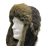 New USHANKA TROOPER Brown AVIATOR Fur Hat Men's