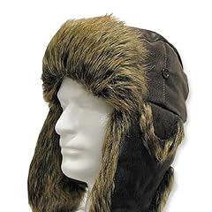 New USHANKA TROOPER Brown AVIATOR Fur Hat Men's 7 1/2 New USHANKA TROOPER Brown AVIATOR Fur Hat Men's 7 1/2