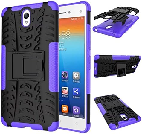 Gooneil Case Vibe S1 Hybrid Armor Design with Stand Feature Detachable Dual Layer Protective Shell Hard Back Cover Case for Lenovo S1 (Purple)