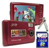 SVP Xhtinn-1056R 10MP Max. Digital Camera with 2.5 LCD (SVP 16GB SDHC Memory Card & Tripod Included)