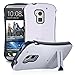 HTC One Max / T6 Stand Case, GreatShield Guardian Hybrid Snap On Case Back Cover with Kickstand for HTC One Max / T6 (White/Blue)