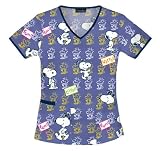 Cherokee Tooniforms V-Neck Cartoon Tops Assorted Styles