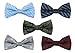 Bundle Monster Mens Tuxedo Solid Patterned Adjustable Neck Bowtie Bow Tie 5pc Assorted Lot Set - #2