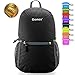 Gonex Ultra Lightweight Packable Backpack Hiking Daypack for Men and Women/ Handy Foldable Camping Outdoor Travel Cycling School Air Travelling Carry on Backpacking + Ultralight and Handy - 6.5 OZ Only + 6 Year Warranty + 8 Color Choices-Black!