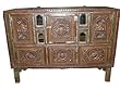 18c Antique Tribal Jaipur Sideboard "Manjoosh" Handcarved Buffet Server Furniture India 55x41x22