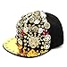 Black Non-washable Hip-hop Spikey Spike Rivets Studded Button Cap