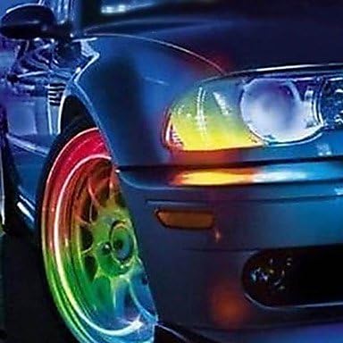 (NYY) Super Bright Multicolor Flashing LED Tire Light (2-Pack,3xAG10)