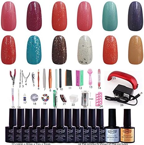 NDDN - Led Nail Polish Nail Art Tool Kit Set Nail Tool Kit Set #12G-012