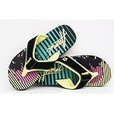 Animal Swish Flip Flops -Black/Yellow