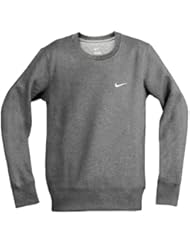 Apparel: Nike Mens Classic Fleece Crew Sweater, Grey, Medium