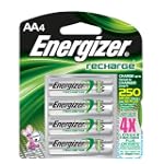 Rechargeable Batteries, NiMH, AA, 4/PK