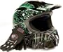 Adult Motocross Helmet Gloves & Goggles ATV Dirt Bike Motorcycle Green