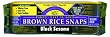 Brown Rice Snaps, Black Sesame with Organic Brown Rice, 3.5-Ounce Packs (Pack of 12)