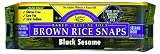 Brown Rice Snaps, Black Sesame with Organic Brown Rice, 3.5-Ounce Packs (Pack of 12)