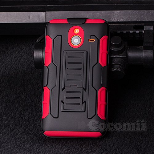 Nokia Lumia 640 XL Case, Cocomii® [HEAVY DUTY] Robot Case *NEW* [ULTRA FUTURE ARMOR] Premium Belt Clip Holster Kickstand Bumper [MILITARY DEFENDER] Full-body Rugged Dual Layer Cover (Black/Red) ★★★★★