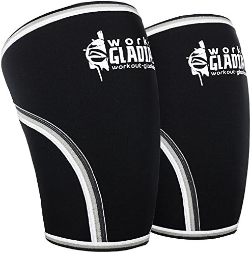 Knee Sleeves (One Pair, XL) The Best 7mm Neoprene Knee Brace for Support, Compression and Protection for Deadlifting Weightlifting, Powerlifting and Squatting - Workout Gladiator Premium Quality