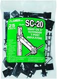 Fi-Shock SC-20B Black Snap-on 5-Inch Extender T-Post Insulators, 25-Per Bag
