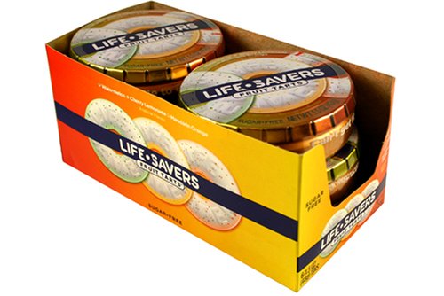 LifeSavers Fruit Tarts Sugar Free 50 Piece 6 Orange Tins by Wrigley's
