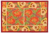 Laser Printed Split Bamboo Sunflowers Placemat 18" x 12" Set / 6