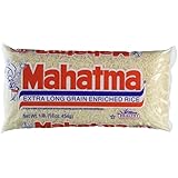 Mahatma Extra Long Grain Enriched Rice - Naturally Sodium Free & Fat Free - Net Wt. 16 OZ (454 g) Each - Pack of 3