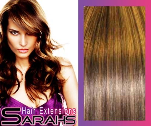 Thick 24 inch Long. Brown/Blonde Mix 4/27. Clip in Human Hair Extensions. High quality Remy Hair!. Full Head Coverage. FREE POST