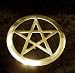 Ritual Tools - Large 4.5 Brass Pentacle Paten/altar Plate