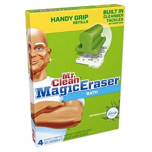 Mr Clean Magic Eraser Handy-Grip Bath Refills, 4 Count