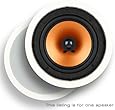 Micca M-8C 8-Inch 2-Way In-Ceiling In-Wall Speaker with Pivoting 1-Inch Silk Dome Tweeter, White