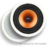 Micca M-8C 8-Inch 2-Way In-Ceiling In-Wall Speaker with Pivoting 1-Inch Silk Dome Tweeter, White