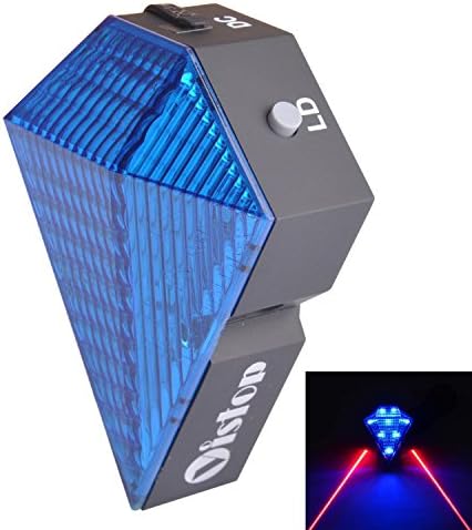 Vistop Bike Cycling Safety Zone Tail Light 8 LED with 2 Red Laser
