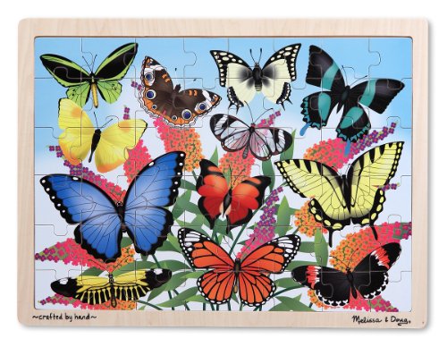 Melissa and Doug Butterfly Garden Wooden Jigsaw Puzzle (48 Pieces)