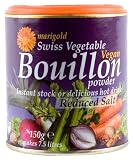 Marigold Swiss Vegetable Vegan Bouillon Powder, Reduced Salt, 5.3-Ounce Units (Pack of 6)