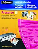 Fellowes 52047 Glossy Laminating Pouches, Legal, 10 mil (50-Pack)