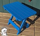 IMAGE OF PHAT TOMMY Folding Outdoor Poly Patio Side Table-Marina Blue
