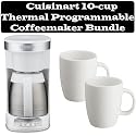 Cuisinart DCC-755 10-cup Thermal Programmable Coffeemaker Bundle With Two Porcelain 12OZ. Coffee Mugs