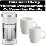 Cuisinart DCC-755 10-cup Thermal Programmable Coffeemaker Bundle With Two Porcelain 12OZ. Coffee Mugs