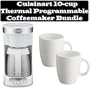 Cuisinart DCC-755 10-cup Thermal Programmable Coffeemaker Bundle With Two Porcelain 12OZ. Coffee Mugs