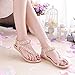 Fullkang Elegant Women Summer Bohemia Flower Beads Flip-flop Shoes Flat Sandals