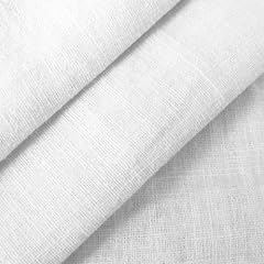 100% Leinen Stoff Meterware Farbe Weiss