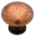Liberty Hardware Hollow Brass Knob, Antique Copper, 1.25 inch diameter