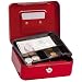 5 Star Office Cash Box 8 Inch W150xD200xH78mm Red