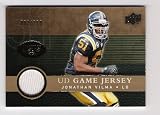 JONATHAN VILMA 2008 Upper Deck UD Game JERSEY GOLD PARALLEL Card #087 of only 200 made! New Orleans Saints Football