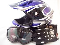 Youth Motocross ATV or Motorcycle Helmet Gloves and Goggles