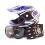 Youth Motocross ATV or Motorcycle Helmet Gloves and Goggles, Small