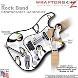 Penguins on White WraptorSkinz Skin fits Rock Band Stratocaster Guitar for Nintendo Wii, XBOX 360, P