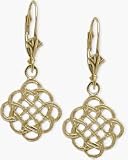 Celtic Knot 10 Karat Yellow Gold Earrings